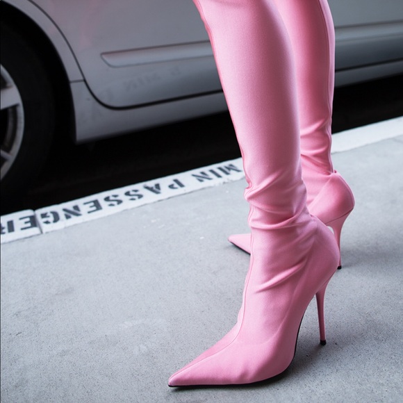 balenciaga pink boots